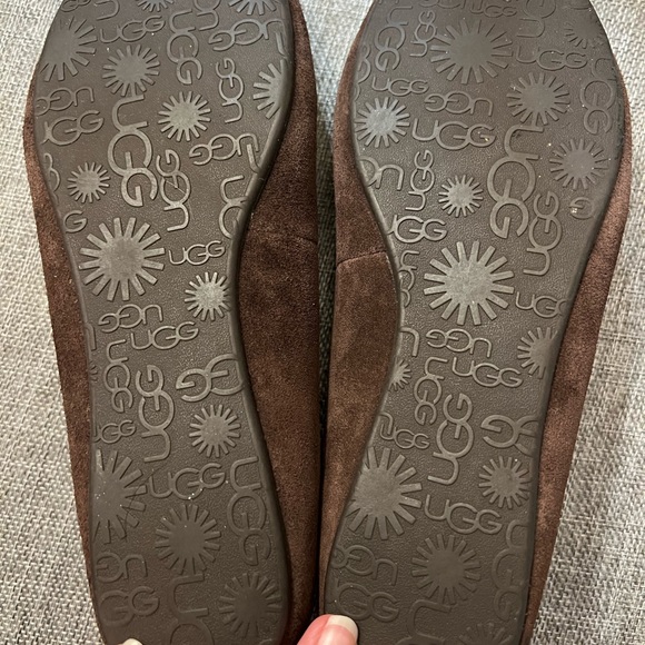 EUC Brown Suede Ugg Slippers 8.5 - Picture 3 of 5